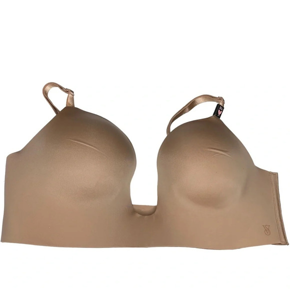 VICTORIA'S SECRET BARE Plunge Low-Back Bra in Marzipan. Sz: 36C - Picture 9 of 11